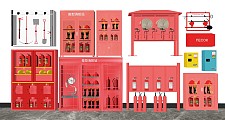 现代消防栓 消防设施 成品消防柜 灭火器 消防灯具 消防器材